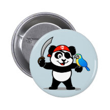 Panda de pirate badge avec épingle