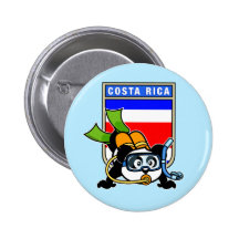 Panda de plongée à l'air du Costa Rica Badges Avec Agrafe