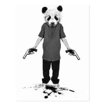 Panda de tueur carte postale