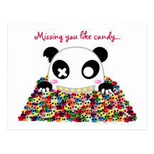 Panda d'Ijimekko "vous manquant " Carte Postale