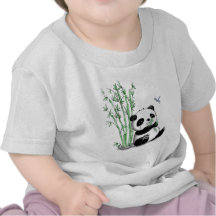 Panda mangeant le bambou t-shirt