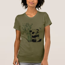 Panda mangeant le bambou t-shirts