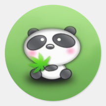 Panda mignon CUB Adhésifs Ronds