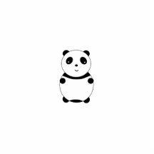 Panda mignon de bébé photo en découpe