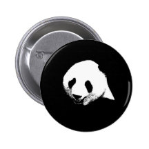 Panda noir et blanc badges avec agrafe