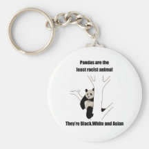 Panda raciste porte-clef