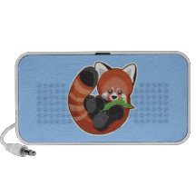 Panda rouge haut-parleur ordinateur portable