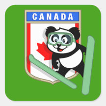 Panda Ski-sautant du Canada Adhésifs