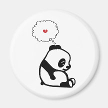 Panda triste aimants pour réfrigérateur