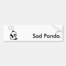 Panda triste autocollants pour voiture