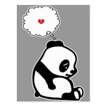 Panda triste carte postale