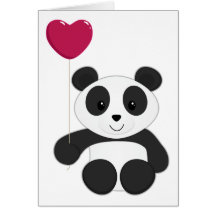 Panda Valentine Carte De Vœux