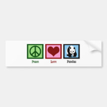 Pandas d'amour de paix autocollant pour voiture