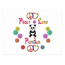 PANDAS D'AMOUR DE PAIX CARTE POSTALE