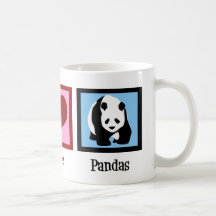 Pandas d'amour de paix mugs à café