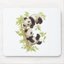 Pandas mignons tapis de souris