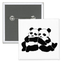 Pandas Pin's Avec Agrafe