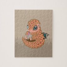Pangolin de bébé avec la fourmi puzzles avec photo