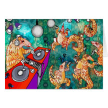 Pangolin du DJ Turntablist Cartes De Vœux