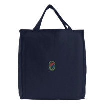 Panier avec des poinsettias sacs brodés
