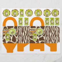 Panier de cadeau de bébé de jungle tract customisé