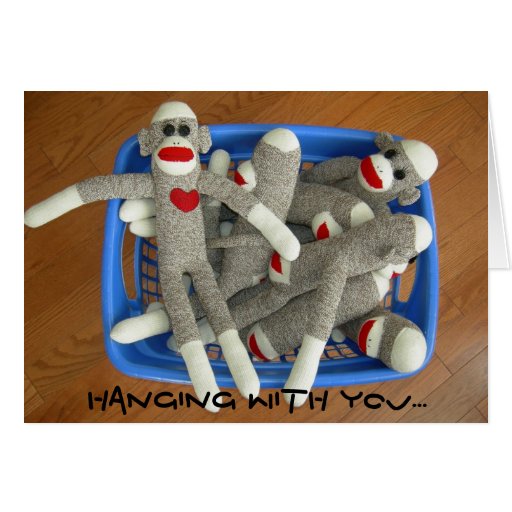 panier de carte de monkies de chaussette