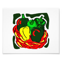 Panier de graphique couleur de diff de poivrons ve impression photographique