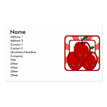Panier de Kawaii Apple (garçon) Modèle De Carte De Visite