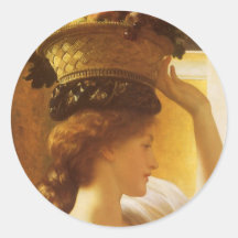 Panier de la fille W de fruit, cru de Leighton vic Adhésifs Ronds