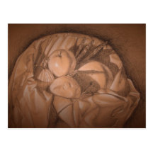 Panier de nourriture carte postale