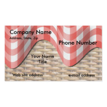 Panier de pique-nique carte de visite