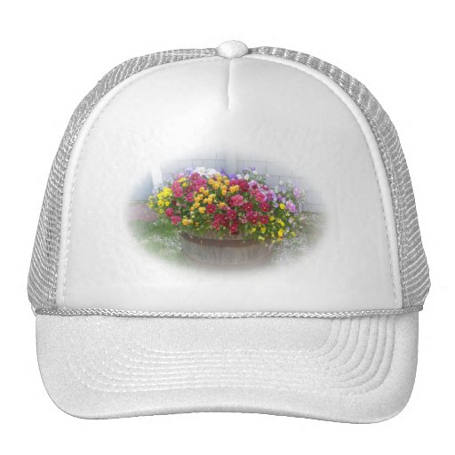 Panier des fleurs casquettes