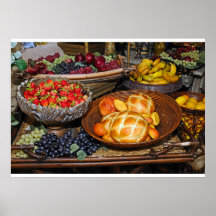 Paniers de fruit et de Brea Posters