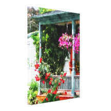 Paniers et roses accrochants impressions sur toile