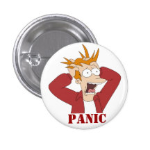 Panique de bande dessinée pin's avec agrafe