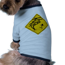 Panneau d'avertissement de tornade t-shirt pour toutou