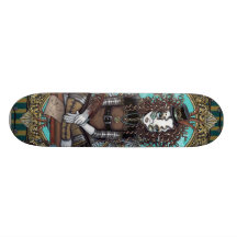 Panneau féerique de patin d'art d'aviateur punk de plateau de planche à roulettes