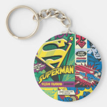 Panneaux comiques de Superman Porte-clef