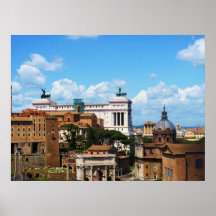 Panorama de forum à Rome Posters