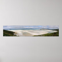 Panorama de plage de Whitehaven Posters