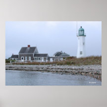 Panorama de Scituate Lighhouse Affiche