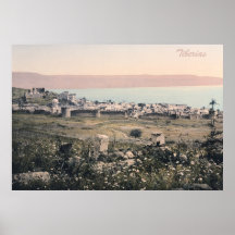panorama vintage de c 1890 Tibériade Israël Posters