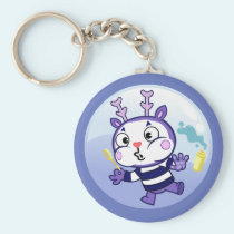 Pantomime dans une bulle porte-clés