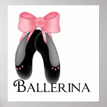 Pantoufles noires - copie de ballerine affiches