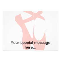 Pantoufles roses de ballet cartons d'invitation
