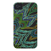 Paon au néon coques Case-Mate iPhone 4