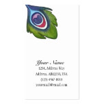 Paon BG plume-blanche Cartes De Visite Personnelles