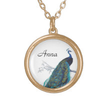 Paon bleu avec de belles plumes de queue pendentifs
