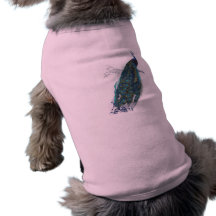 Paon bleu avec de belles plumes de queue manteau pour toutous