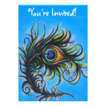 Paon Invition avec des mots Invitation Personnalisable